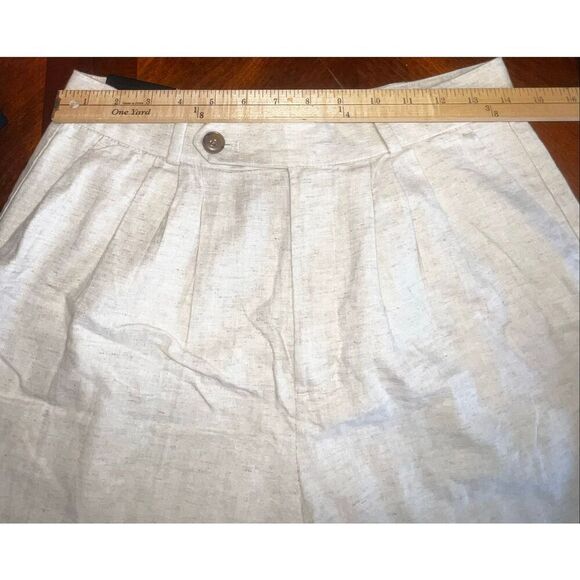 Banana Republic Linen blend Shorts woman’s 6 cream Chino Khaki vacation - Picture 6 of 6